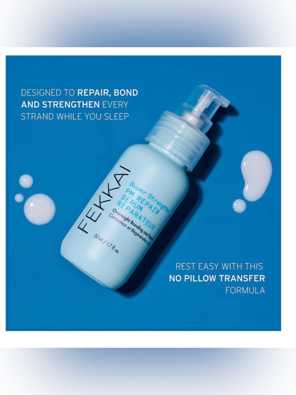 FEKKAI Super Strength+ PM Repair Serum 1.7 oz / 50 ml New in Box ✨